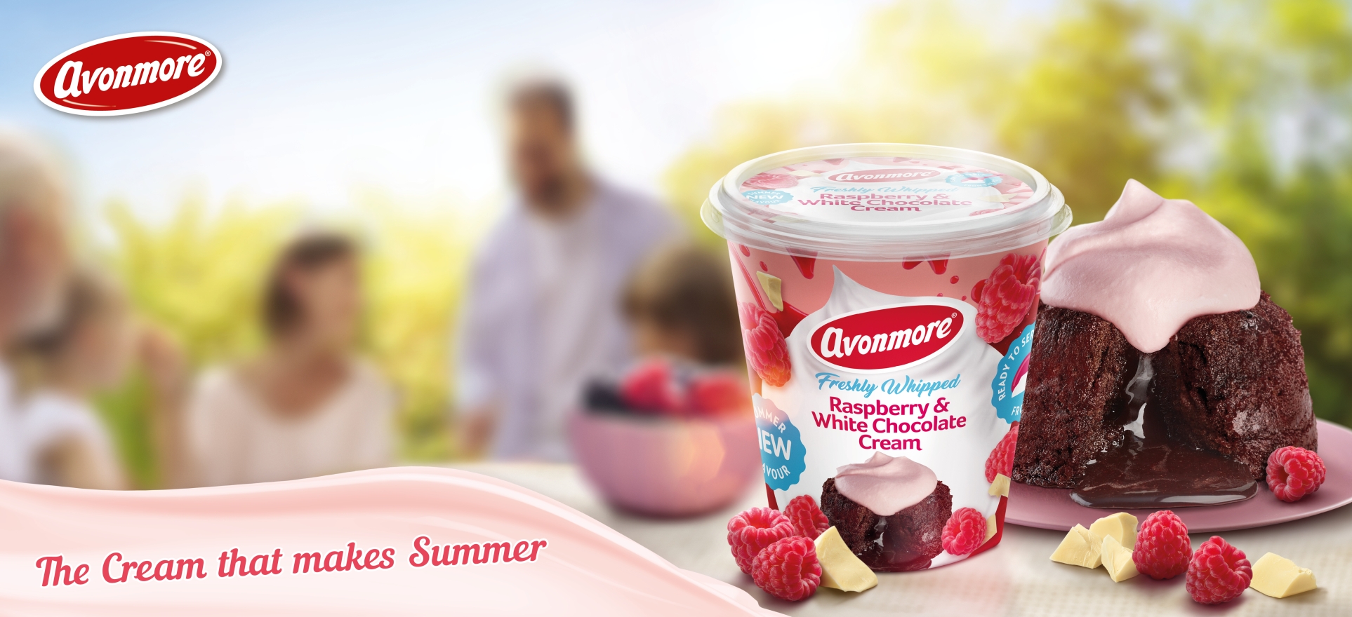Avonmore Raspberry & white chocolate cream. The cream that makes Summer.