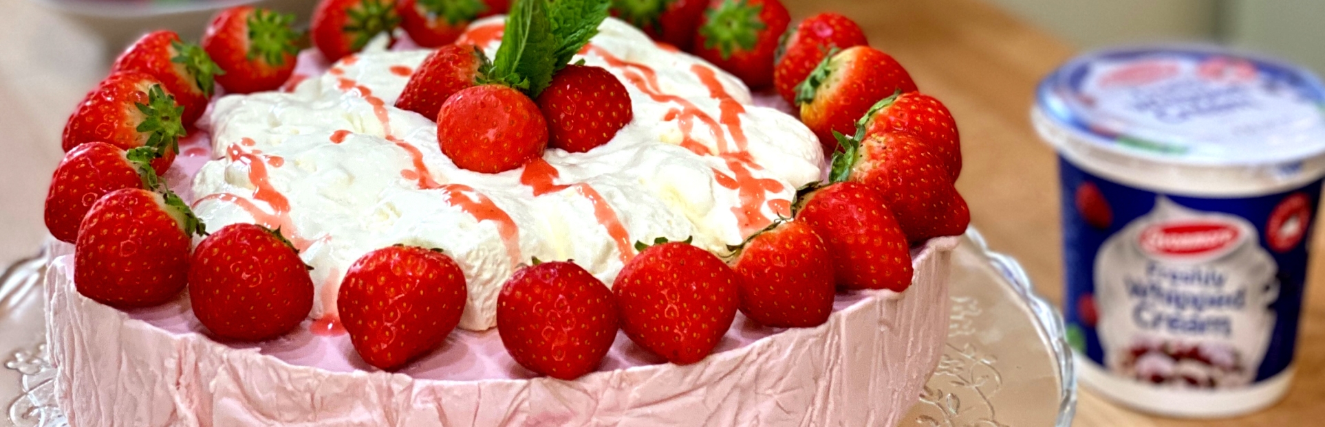 Strawberry Semifreddo Cake