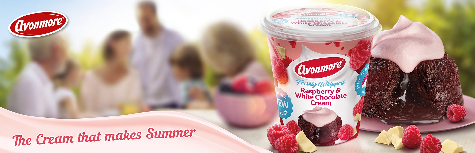 Avonmore Raspberry & white chocolate cream. The cream that makes Summer.