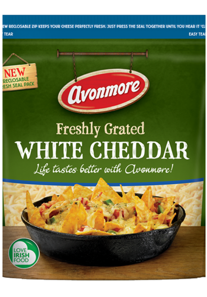 grated white cheddar cheese